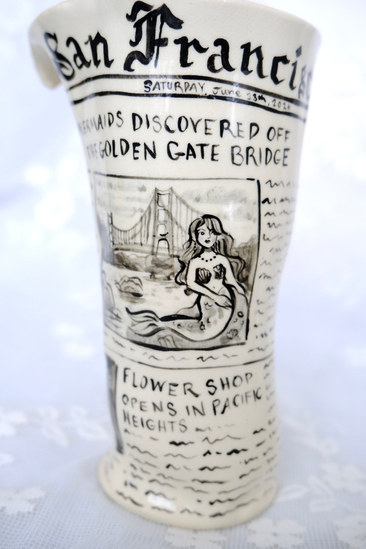 San Francisco Chronicle Newspaper Vase 1