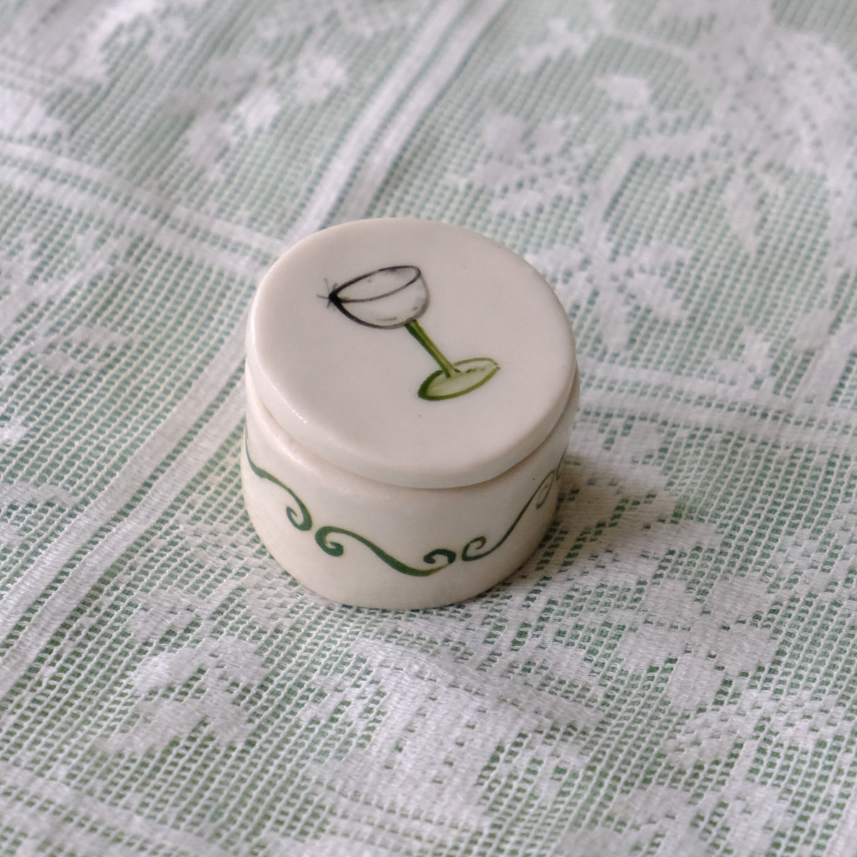 French Wine Glass Mini Jewelry Box