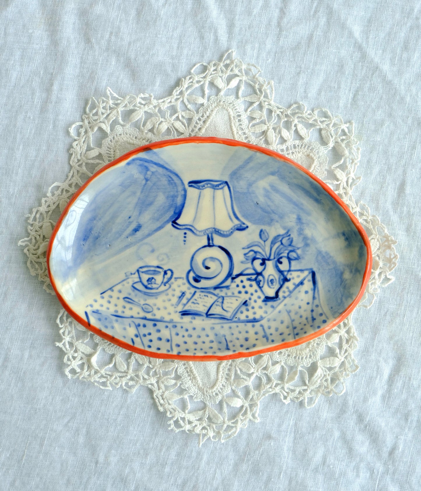 Seashell Lamp Trinket Plate