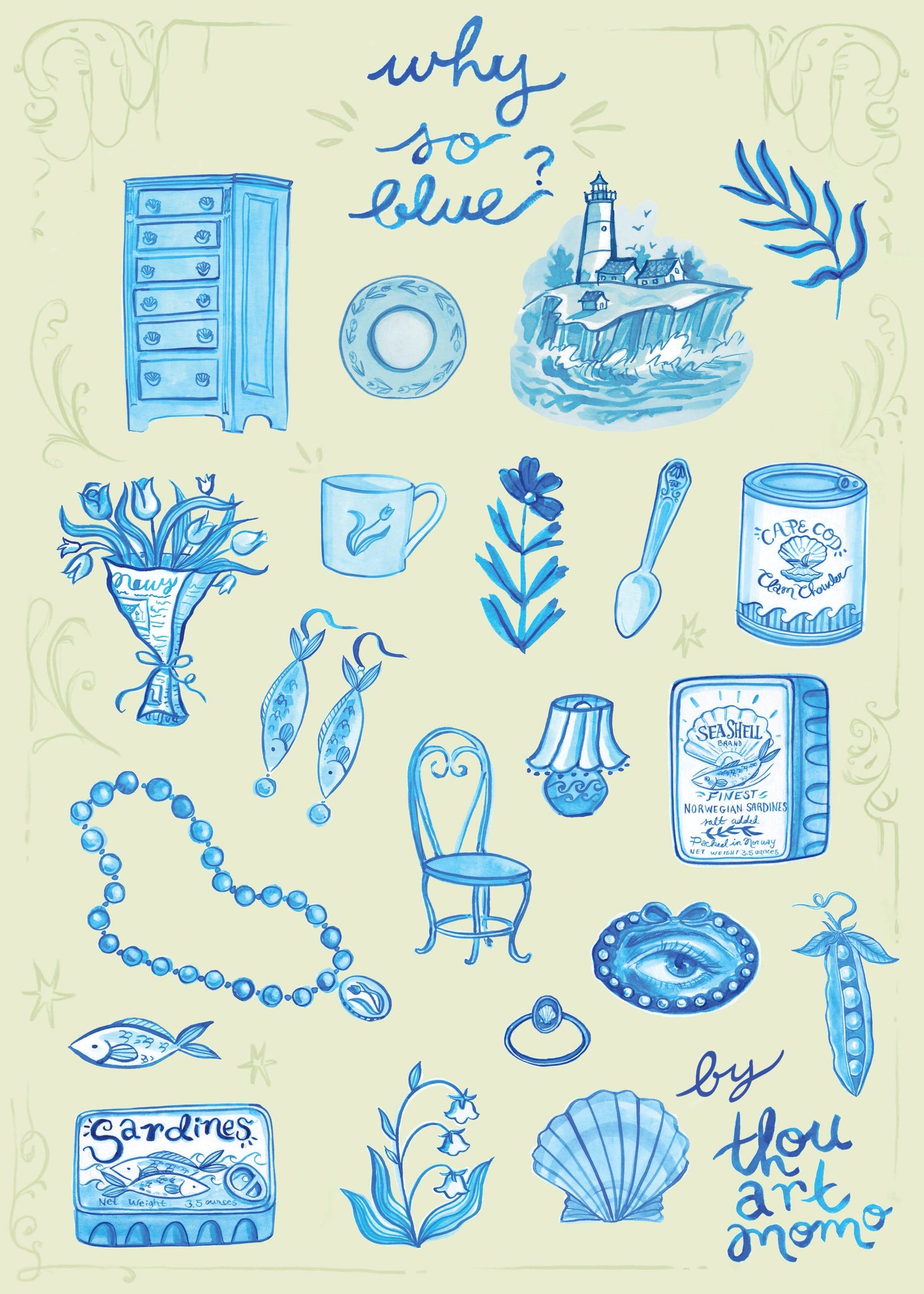 Why So Blue Sticker Sheet