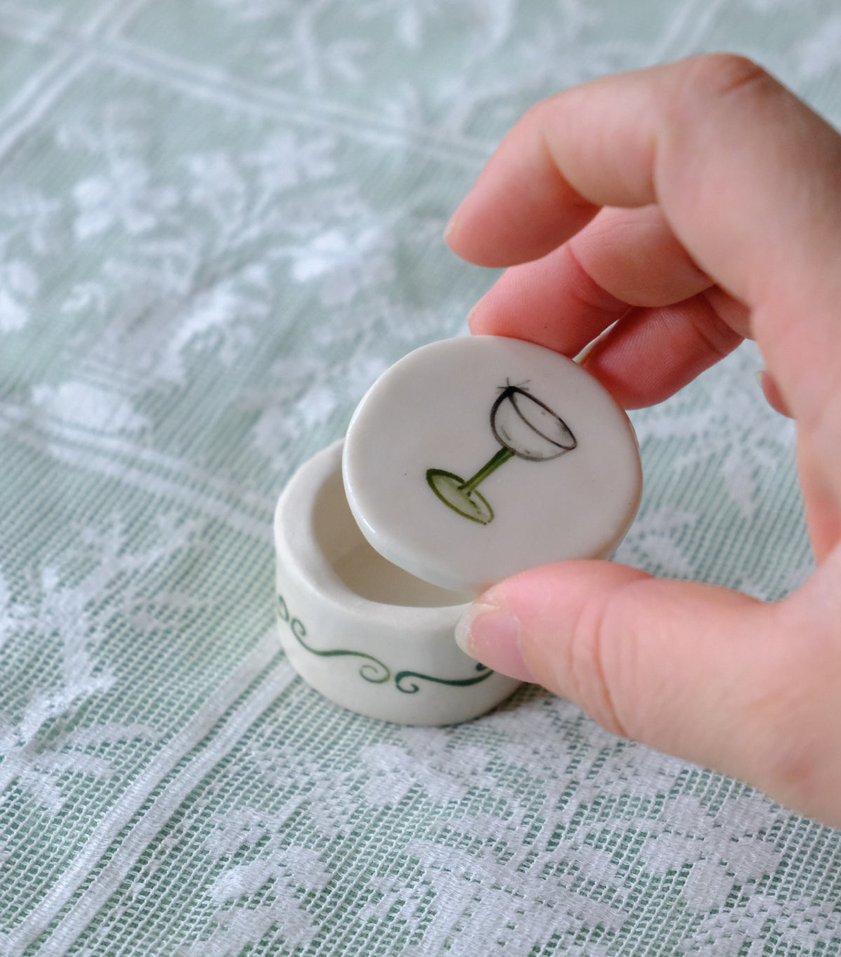 French Wine Glass Mini Jewelry Box