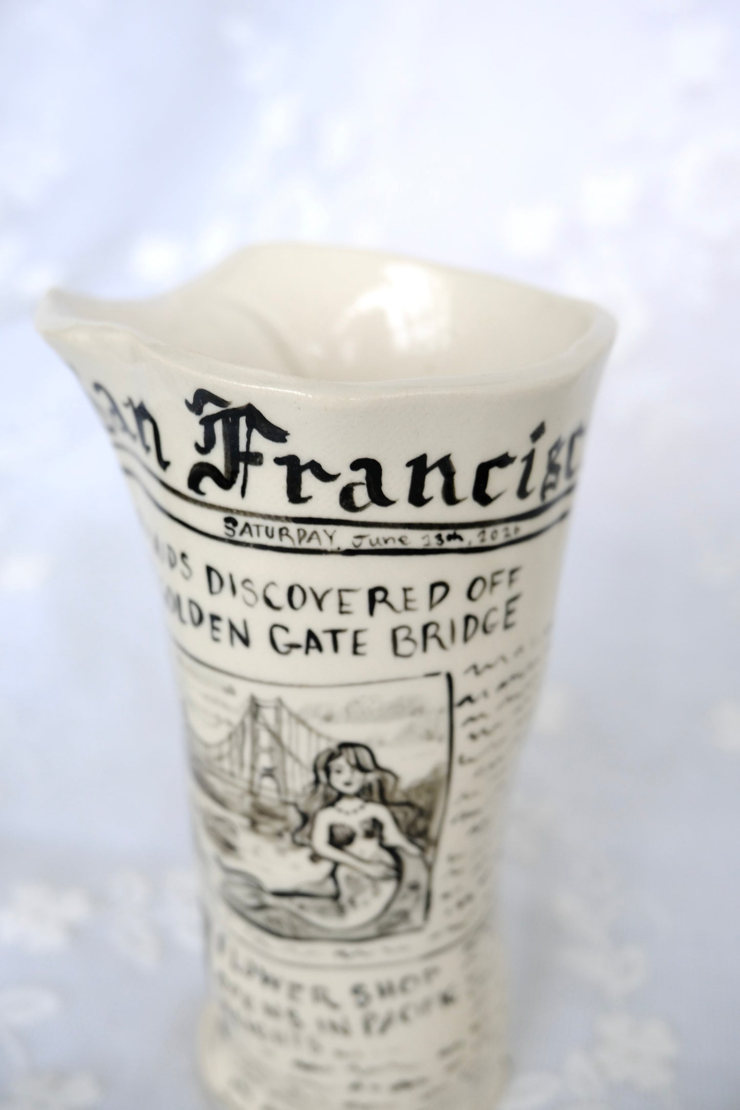 San Francisco Chronicle Newspaper Vase 1