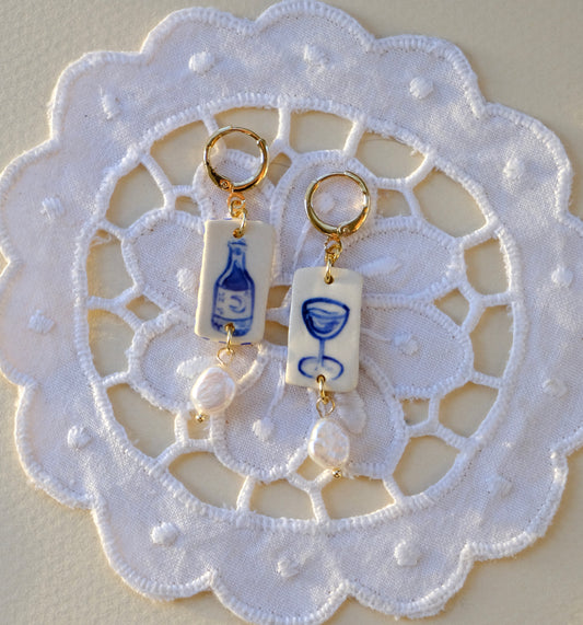 Pinot Noir Mismatched Earrings