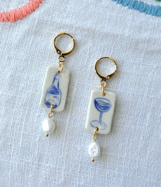 Pinot Noir Mismatched Earrings