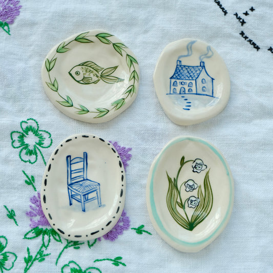 Cottage Trinket Plates