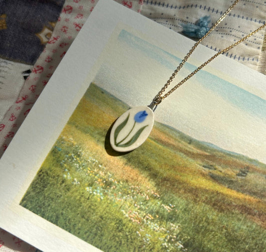 Blue Tulip Pendant