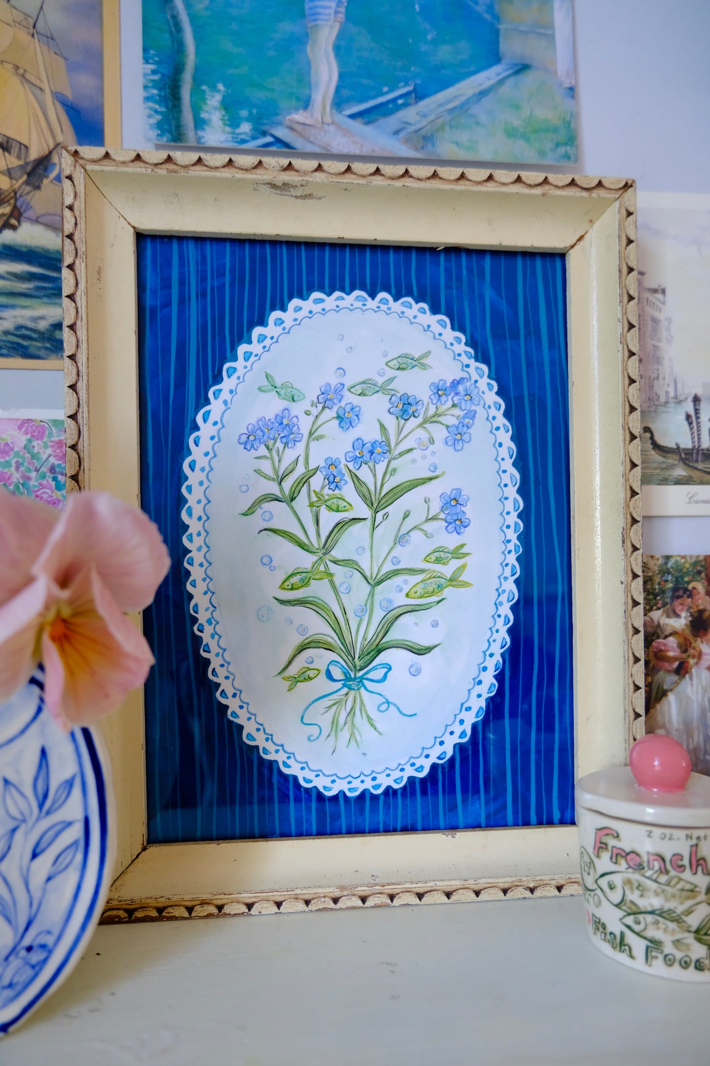 Forget Me Not Aquarium Print