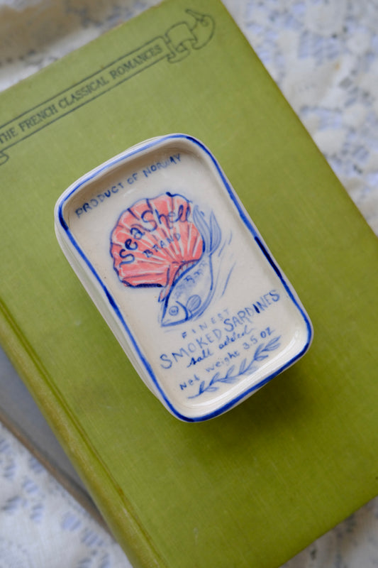 Seashell Sardines Trinket Box