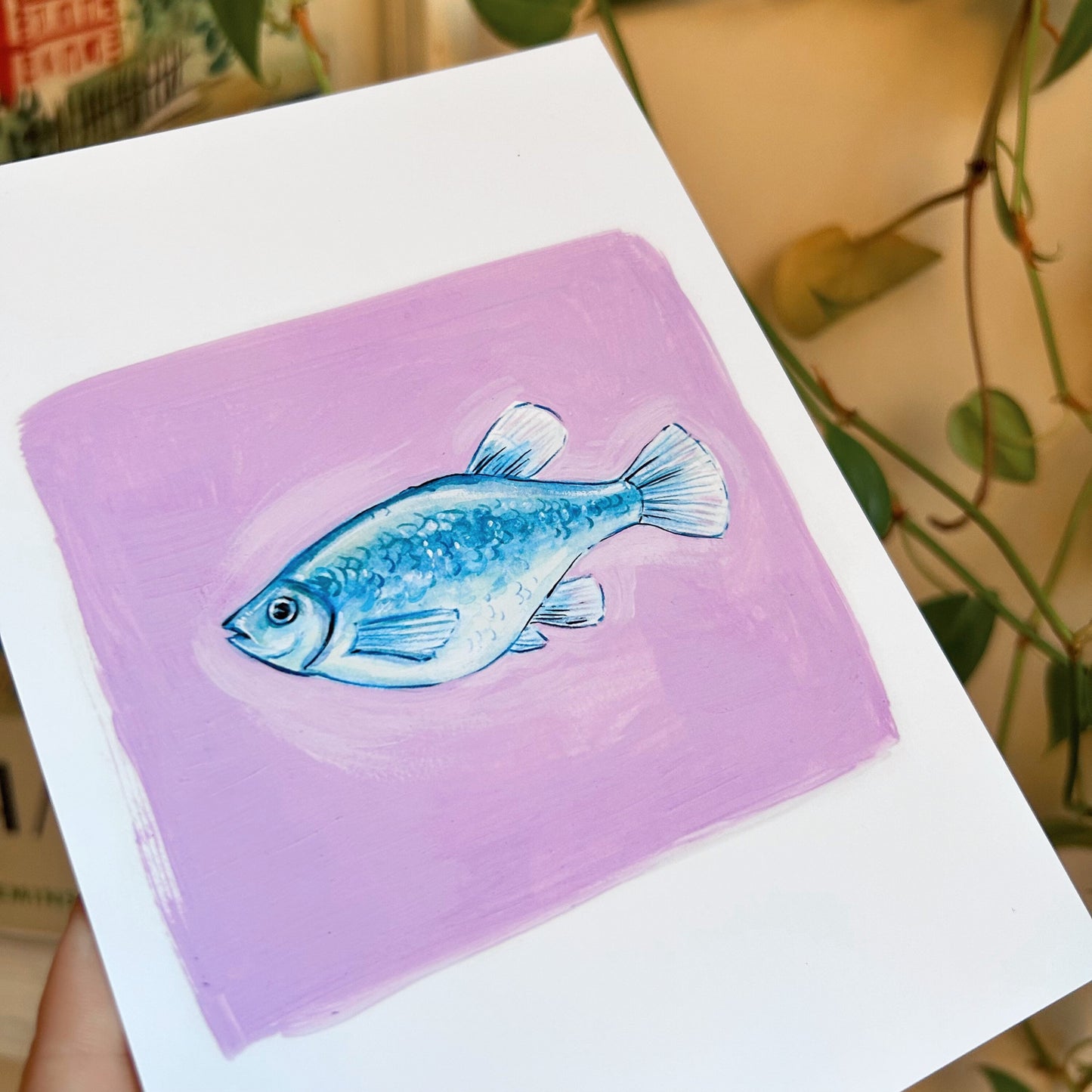 Little Blue Fish Signed Matte Print